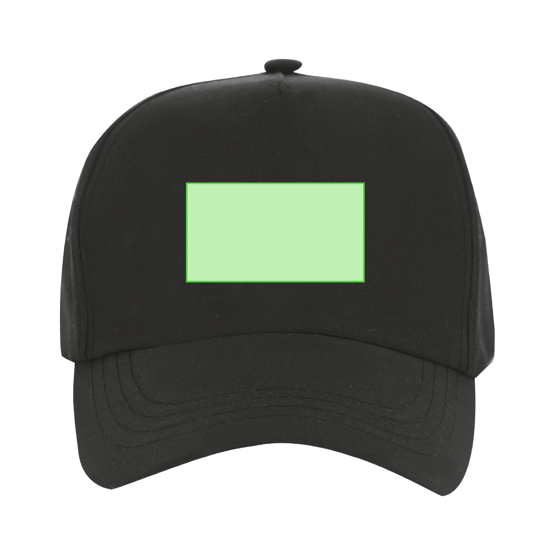 Gorra 5 paneles de microfibra con parte trasera perforada para óptima transpirabilidad y cierre de velcro