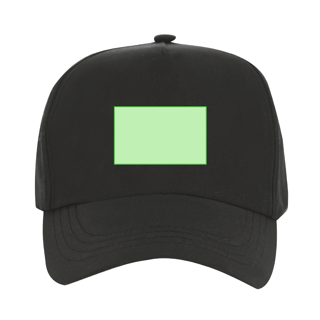 Gorra 5 paneles de microfibra con parte trasera perforada para óptima transpirabilidad y cierre de velcro