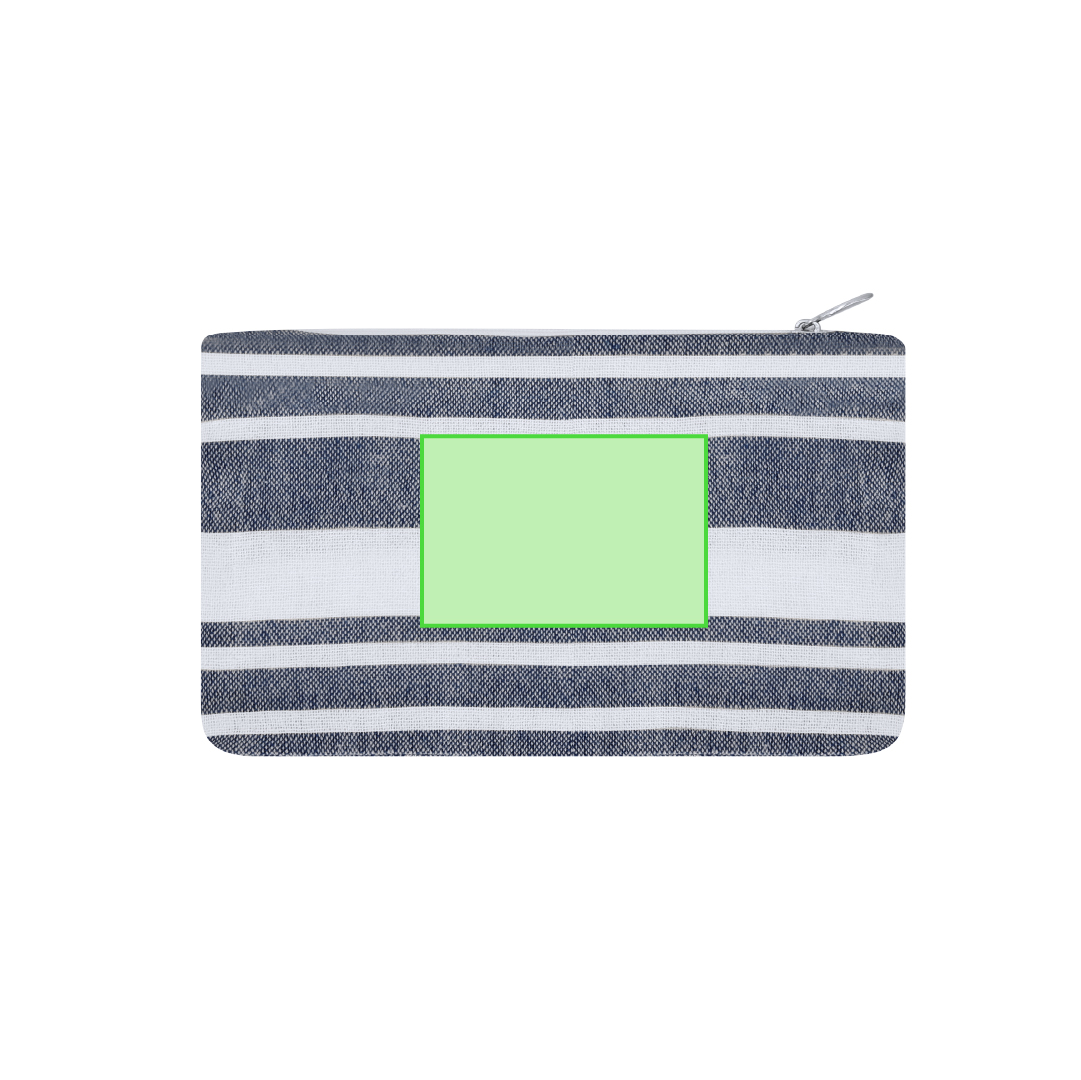 Set de bolsa, neceser y pareo en algodón 180 g/m² con diseño de rayas para escapadas vacacionales