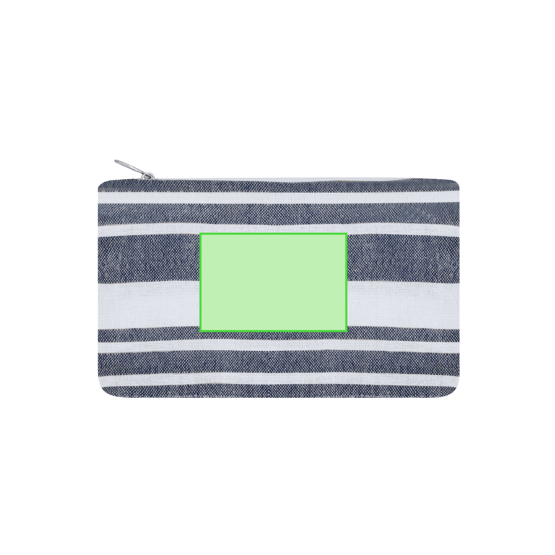 Set de bolsa, neceser y pareo en algodón 180 g/m² con diseño de rayas para escapadas vacacionales