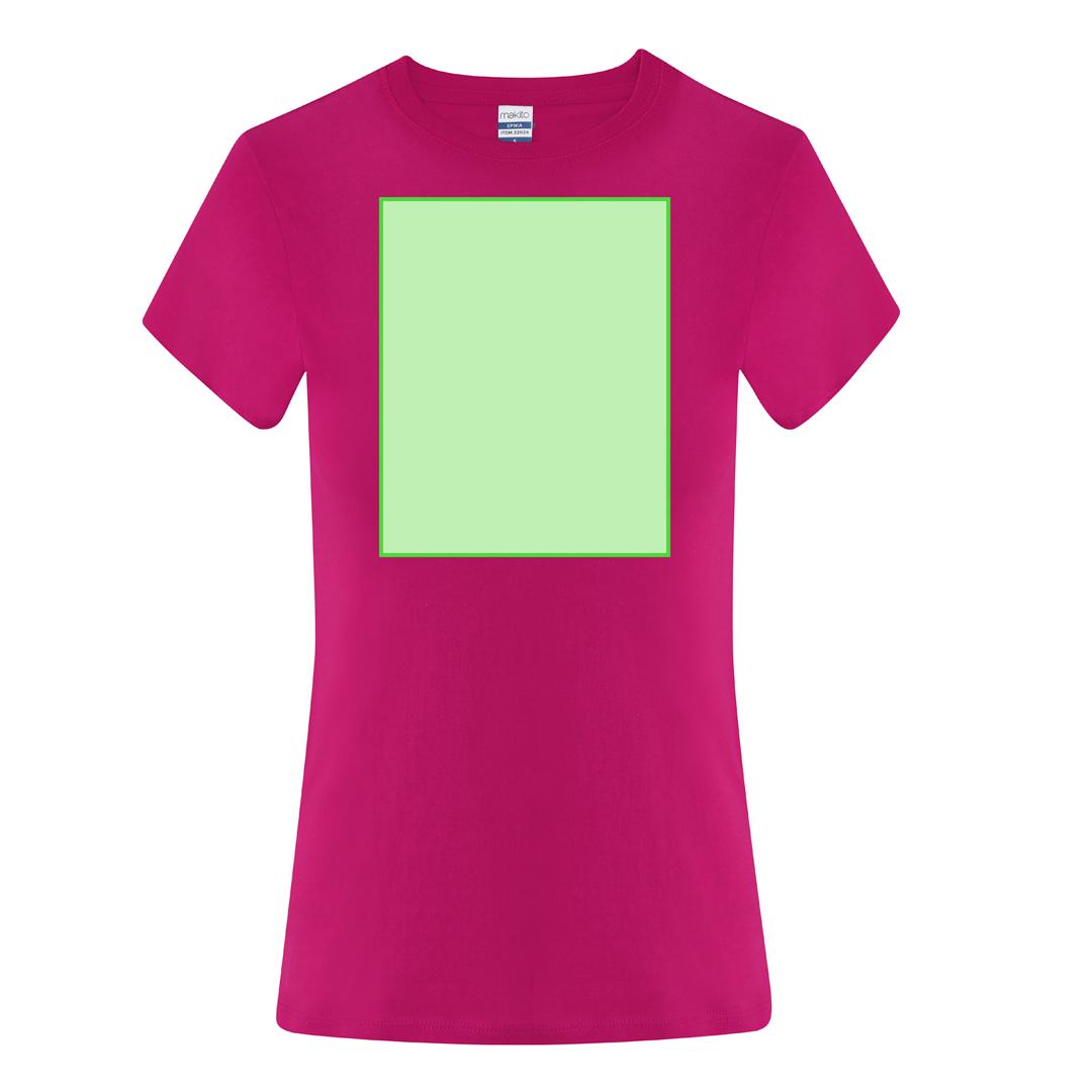 Camiseta Epika de mujer en color — 100% algodón Ring Spun 150 g/m², fit femenino con costuras laterales y cuello canalé 1x1