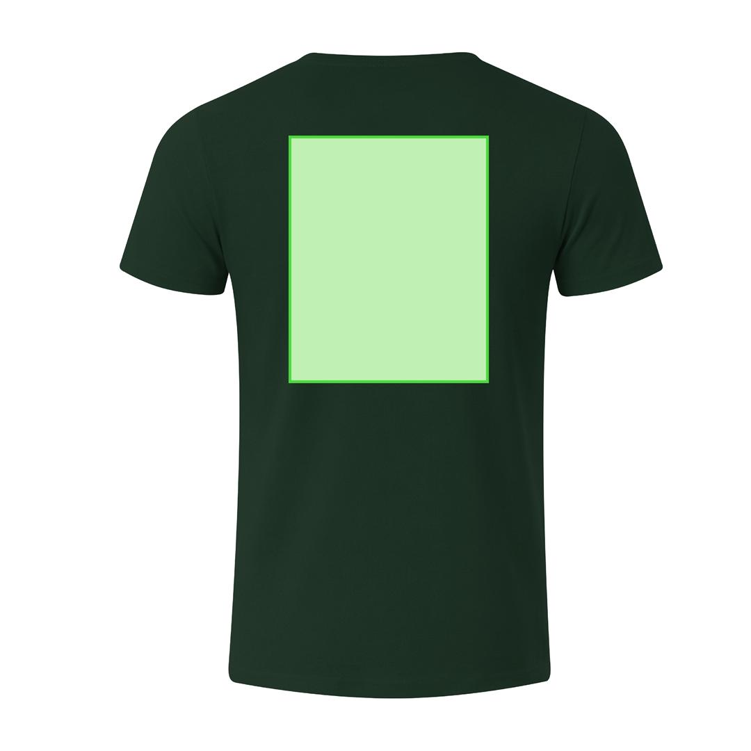 Camiseta Epika adulto en color — 100% algodón Ring Spun 150 g/m², tejido tubular con cuello canalé 1x1 y cubrecosturas