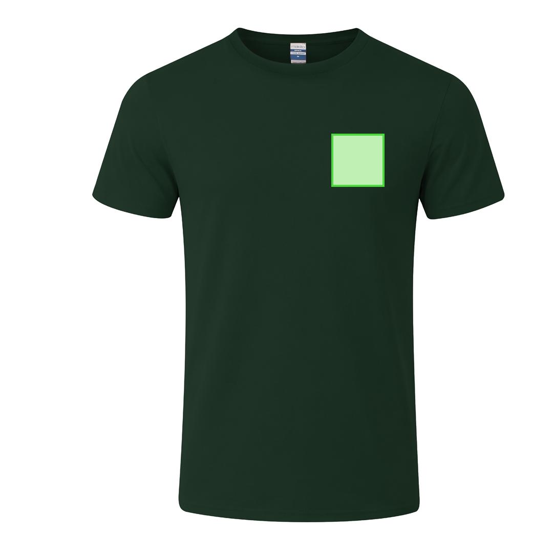 Camiseta Epika adulto en color — 100% algodón Ring Spun 150 g/m², tejido tubular con cuello canalé 1x1 y cubrecosturas