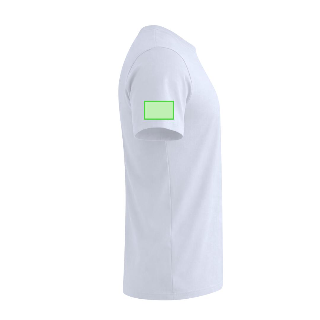 Camiseta Epika infantil unisex blanca — 100% algodón Ring Spun 150 g/m², costuras laterales y cuello canalé 1x1