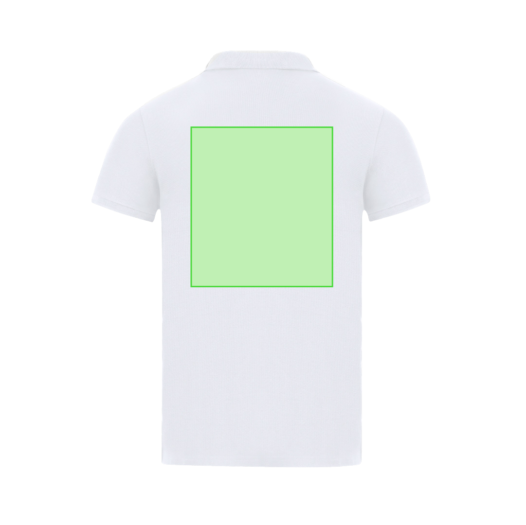 Polo Charles niño blanco — 100% algodón Ring Spun piqué 180 g/m², tapeta 2 botones mate y ribetes acanalados, tallas infantiles