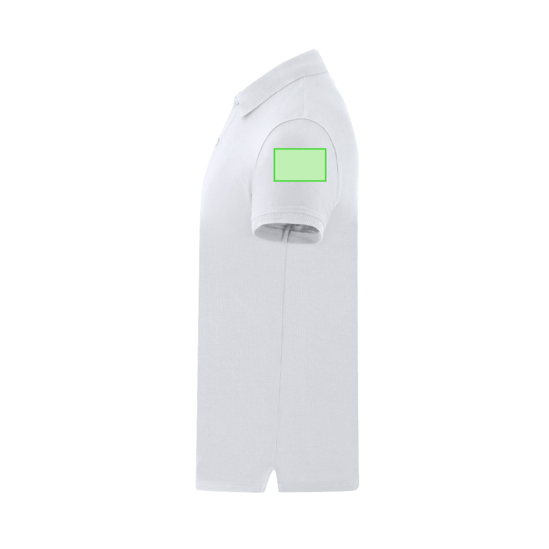 Polo Charles niño blanco — 100% algodón Ring Spun piqué 180 g/m², tapeta 2 botones mate y ribetes acanalados, tallas infantiles
