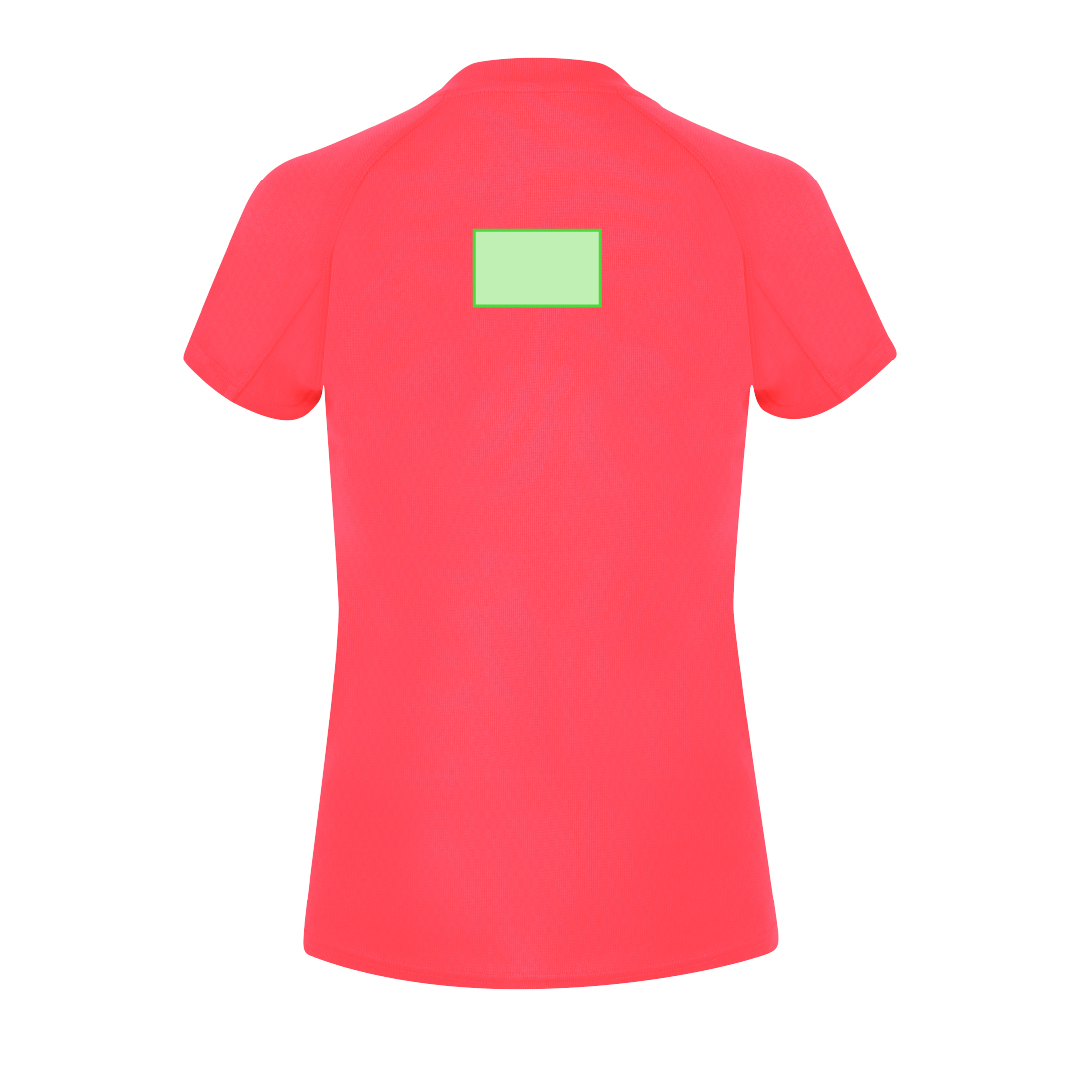 Camiseta técnica Cocker mujer — 100% poliéster Waffle Interlock 135 g/m² con tecnología Cool Dry, manga ranglán y fit femenino