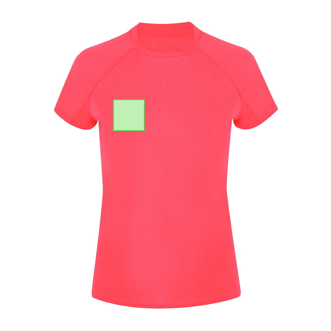 Camiseta técnica Cocker mujer — 100% poliéster Waffle Interlock 135 g/m² con tecnología Cool Dry, manga ranglán y fit femenino