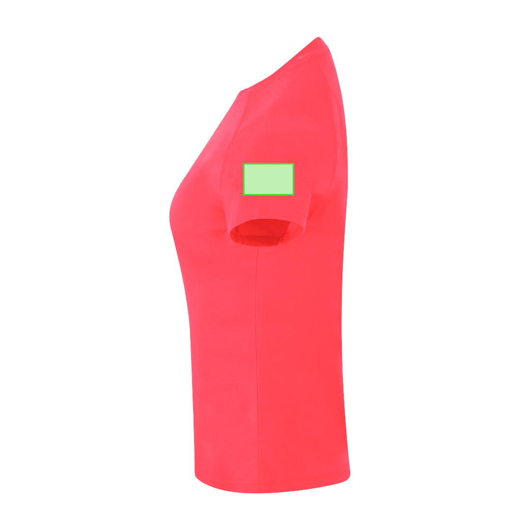 Camiseta técnica Cocker mujer — 100% poliéster Waffle Interlock 135 g/m² con tecnología Cool Dry, manga ranglán y fit femenino