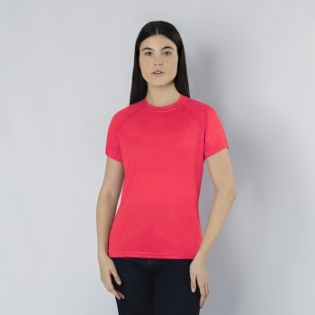 Camiseta técnica Cocker mujer — 100% poliéster Waffle Interlock 135 g/m² con tecnología Cool Dry, manga ranglán y fit femenino