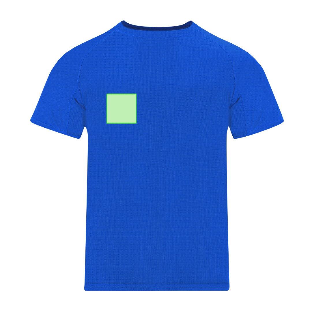 Camiseta técnica Cocker niño — 100% poliéster Waffle Interlock 135 g/m² con tecnología Cool Dry, manga ranglán, tallas infantiles