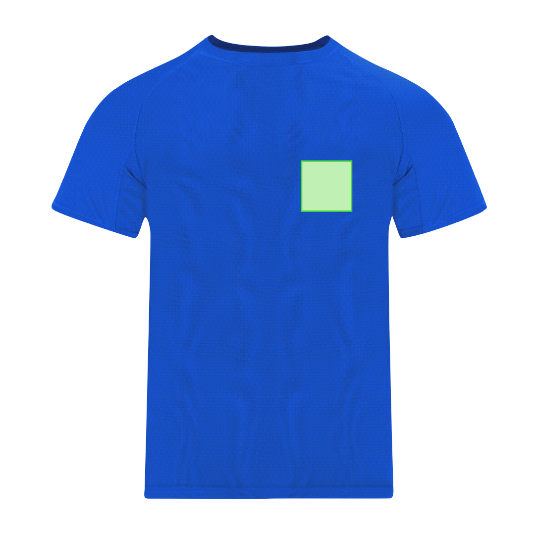 Camiseta técnica Cocker niño — 100% poliéster Waffle Interlock 135 g/m² con tecnología Cool Dry, manga ranglán, tallas infantiles