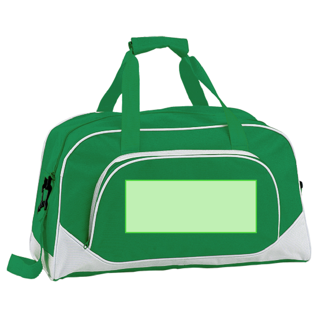 Bolso multiusos de poliéster 600D bicolor con bandolera de doble mosquetón y asas de nylon
