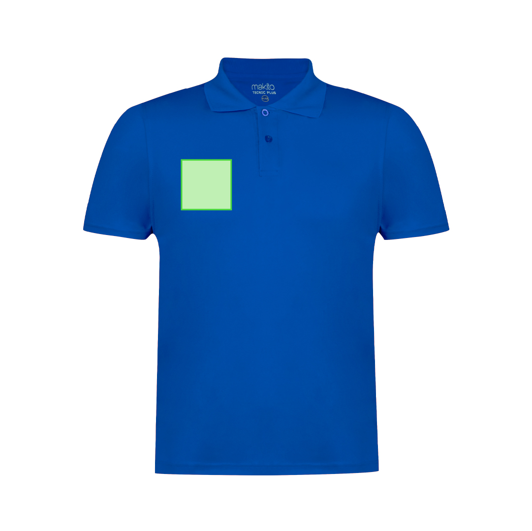 Polo técnico Tecnic Plus niño — 100% poliéster piqué 180 g/m² con Cool Dry, tapeta 2 botones y aperturas laterales, tallas infantiles