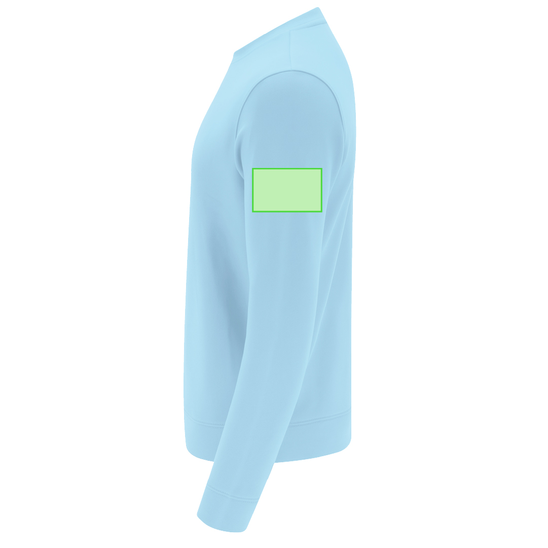 Sudadera Cosmos niño cuello redondo — 60% algodón / 40% poliéster felpa perchada 280 g/m², canalé 1x1 con elastano, tallas infantiles