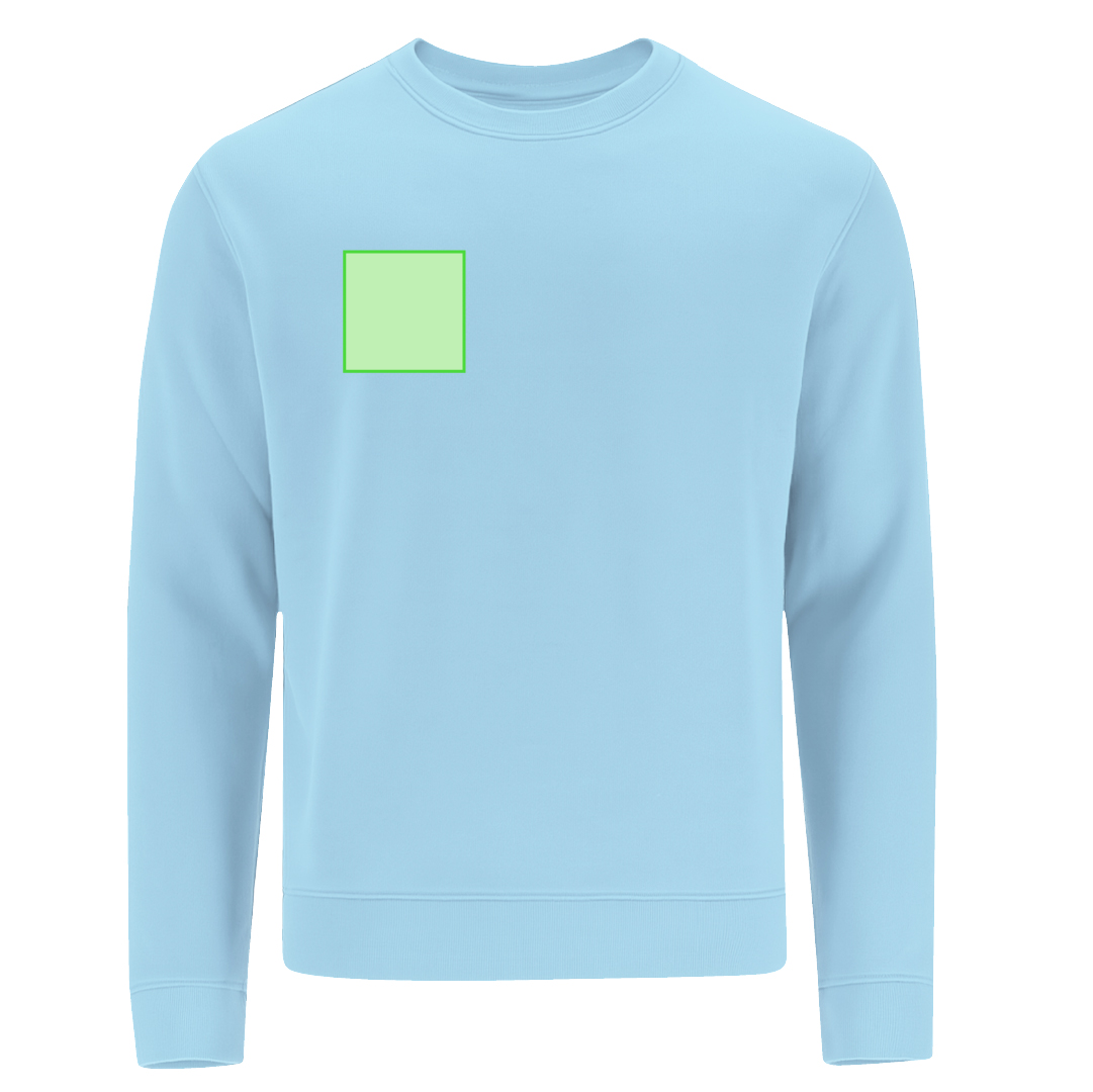 Sudadera Cosmos niño cuello redondo — 60% algodón / 40% poliéster felpa perchada 280 g/m², canalé 1x1 con elastano, tallas infantiles
