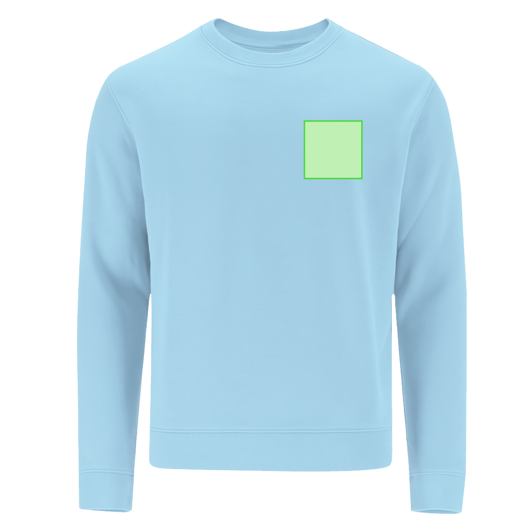 Sudadera Cosmos niño cuello redondo — 60% algodón / 40% poliéster felpa perchada 280 g/m², canalé 1x1 con elastano, tallas infantiles