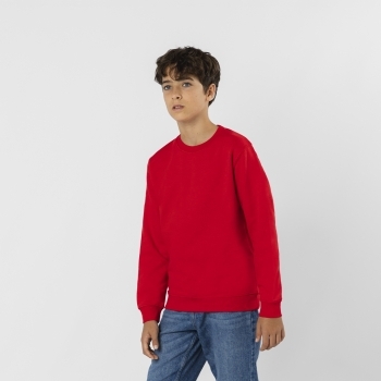 Sudadera Cosmos niño cuello redondo — 60% algodón / 40% poliéster felpa perchada 280 g/m², canalé 1x1 con elastano, tallas infantiles