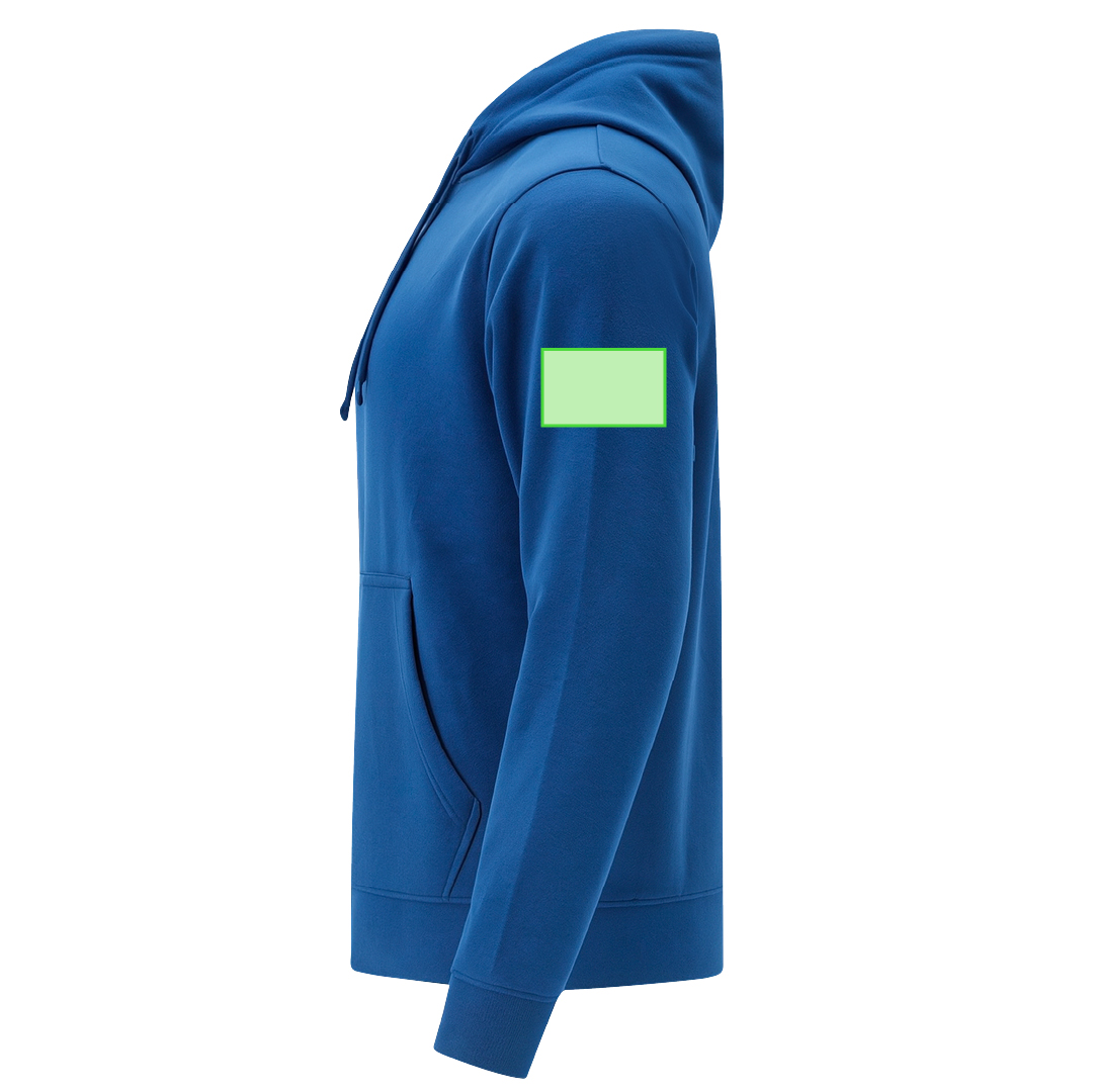 Sudadera Draco mujer con capucha — 60% algodón / 40% poliéster felpa perchada 280 g/m², bolsillo canguro, cordón con ojales metálicos, fit femenino