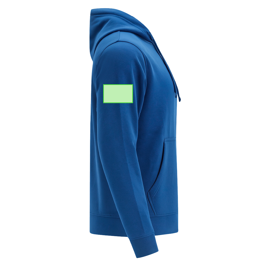 Sudadera Draco mujer con capucha — 60% algodón / 40% poliéster felpa perchada 280 g/m², bolsillo canguro, cordón con ojales metálicos, fit femenino