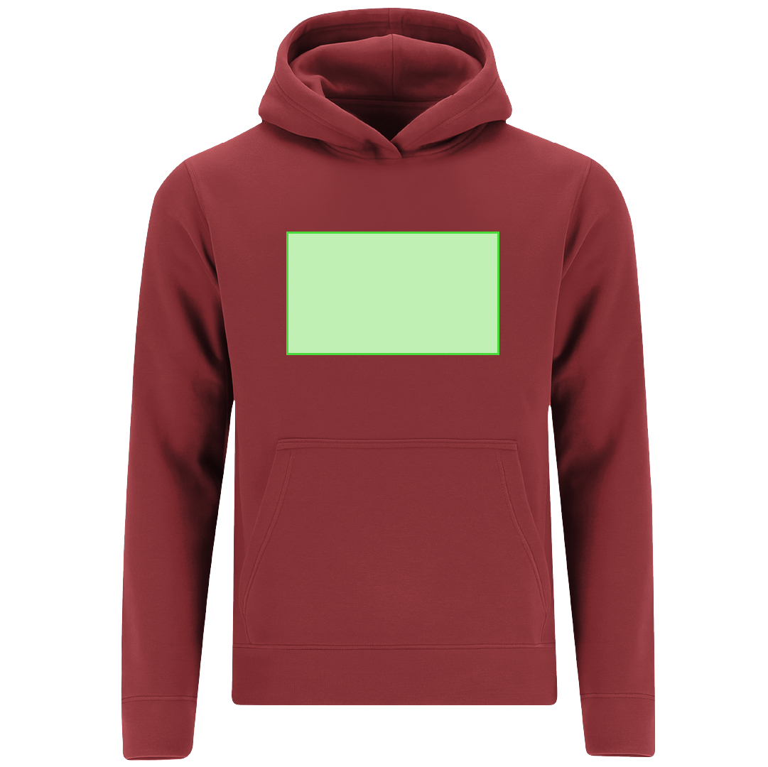 Sudadera Draco niño con capucha — 60% algodón / 40% poliéster felpa perchada 280 g/m², bolsillo canguro, capucha doble tejido, tallas infantiles