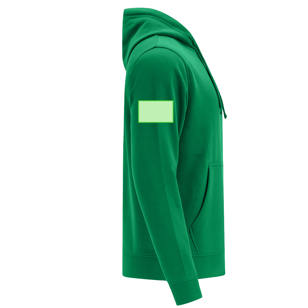Sudadera Draco adulto con capucha — 60% algodón / 40% poliéster felpa perchada 280 g/m², bolsillo canguro, cordón con ojales metálicos