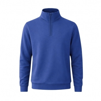Sudadera Galaxy adulto media cremallera — 60% algodón / 40% poliéster felpa perchada 280 g/m², cuello alto doble forrado, DTF1