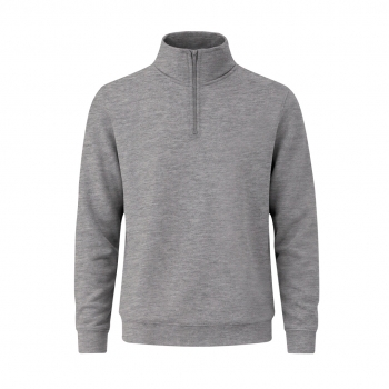 Sudadera Galaxy adulto media cremallera — 60% algodón / 40% poliéster felpa perchada 280 g/m², cuello alto doble forrado, DTF1