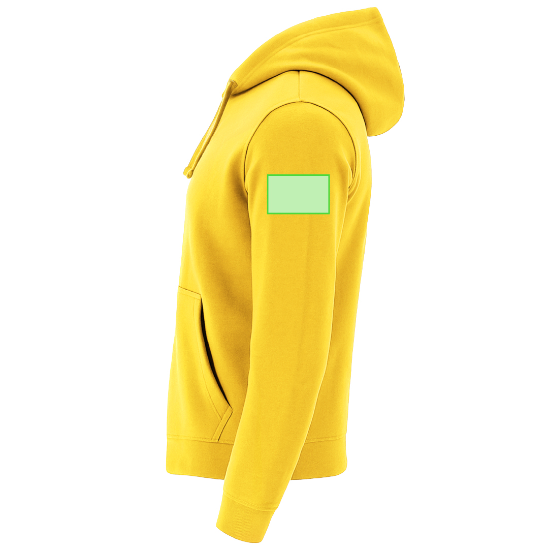 Sudadera Astro adulto con capucha y cremallera completa — 60% algodón / 40% poliéster felpa perchada 280 g/m², ojales metálicos y bolsillo canguro