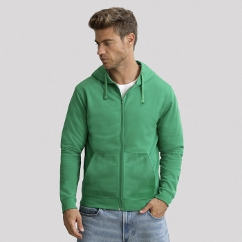 Sudadera Astro adulto con capucha y cremallera completa — 60% algodón / 40% poliéster felpa perchada 280 g/m², ojales metálicos y bolsillo canguro