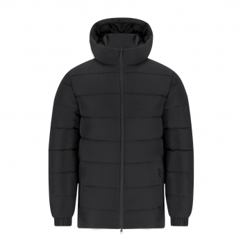 Parka infantil Eren acolchada — 100% poliéster resistente al agua, capucha fija con visera integrada, doble tirador con protector barbilla