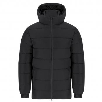 Parka adulto Eren acolchada — 100% poliéster resistente al agua, capucha fija con visera integrada, doble tirador con protector barbilla