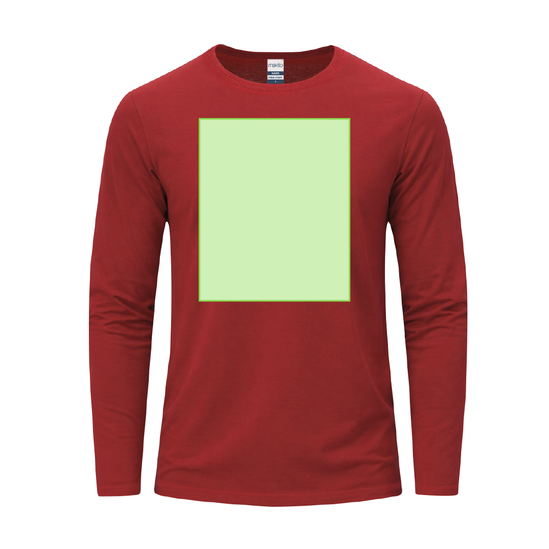 Camiseta de manga larga con costuras laterales