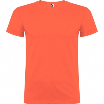 Camiseta de manga corta tubular en tallas de adulto y costuras laterales en tallas de niño