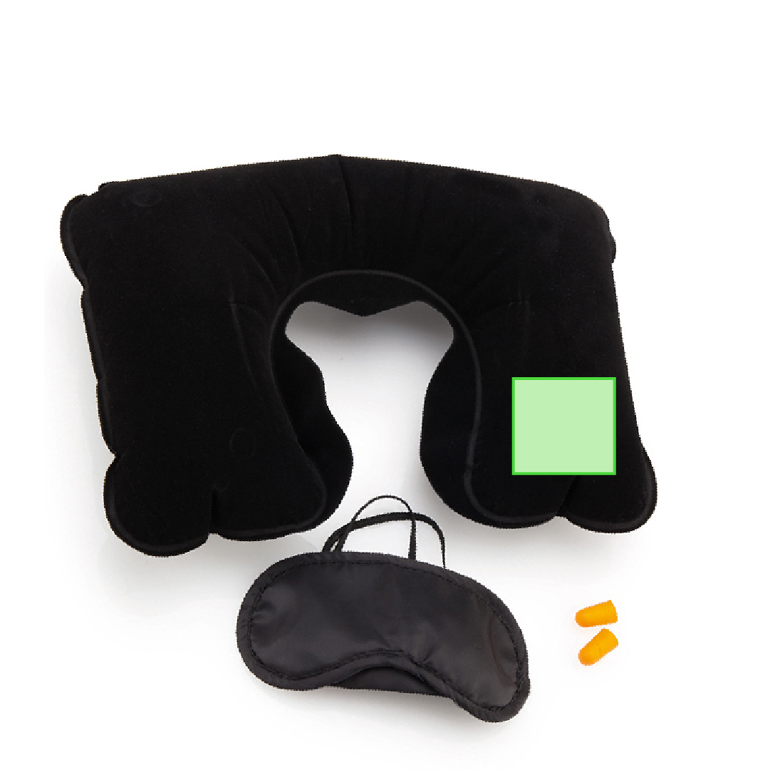 Set de viaje de microfibra y EVA inflable 3 accesorios