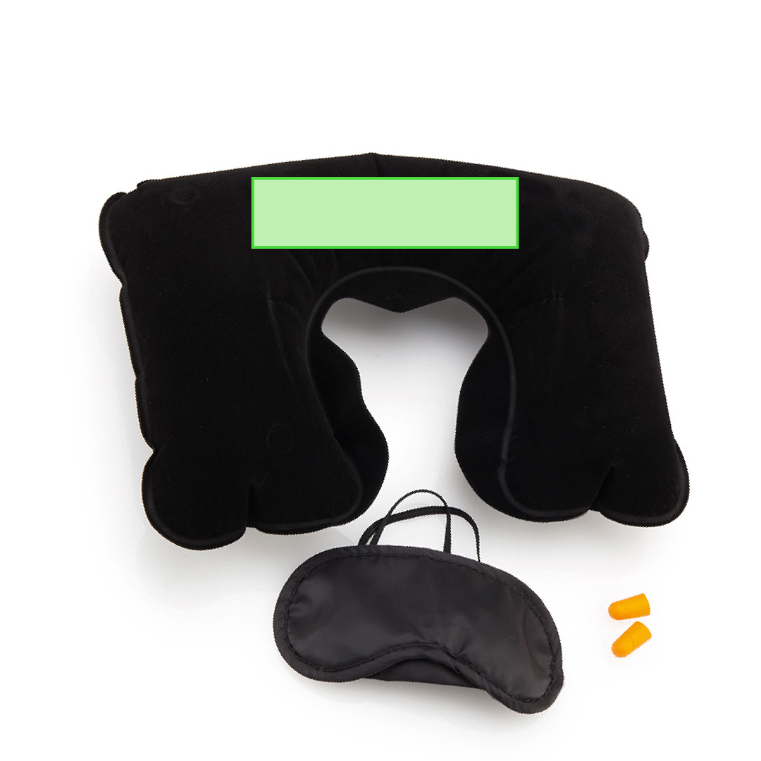 Set de viaje de microfibra y EVA inflable 3 accesorios