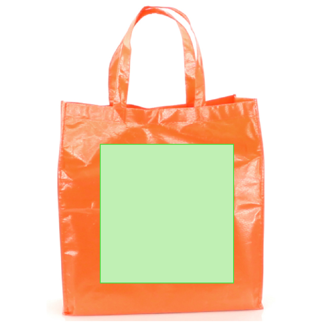 Bolsa de material mixto asas cortas 38×40 cm asa de mano