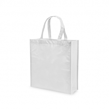 Bolsa de material mixto asas cortas 38×40 cm asa de mano