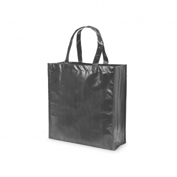 Bolsa de material mixto asas cortas 38×40 cm asa de mano