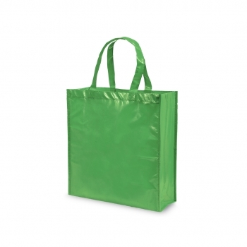 Bolsa de material mixto asas cortas 38×40 cm asa de mano