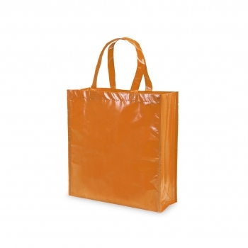 Bolsa de material mixto asas cortas 38×40 cm asa de mano