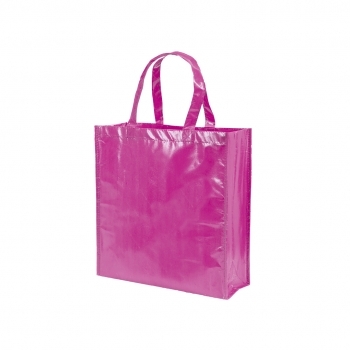 Bolsa de material mixto asas cortas 38×40 cm asa de mano