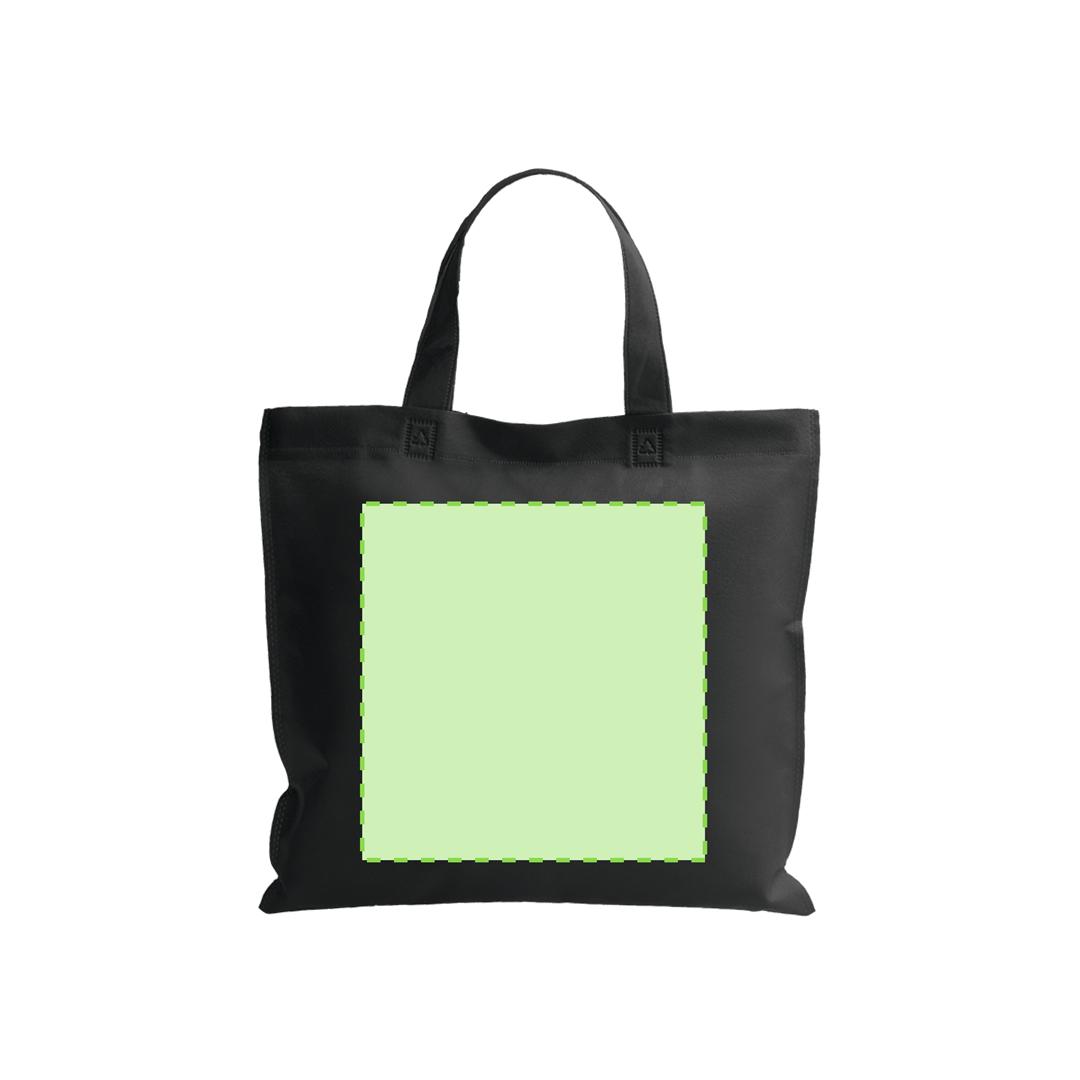 Bolsa de material mixto asas cortas 38×35 cm mano deportiva