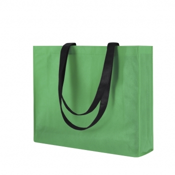 Bolsa de material mixto asas largas 40×32 cm apaisada