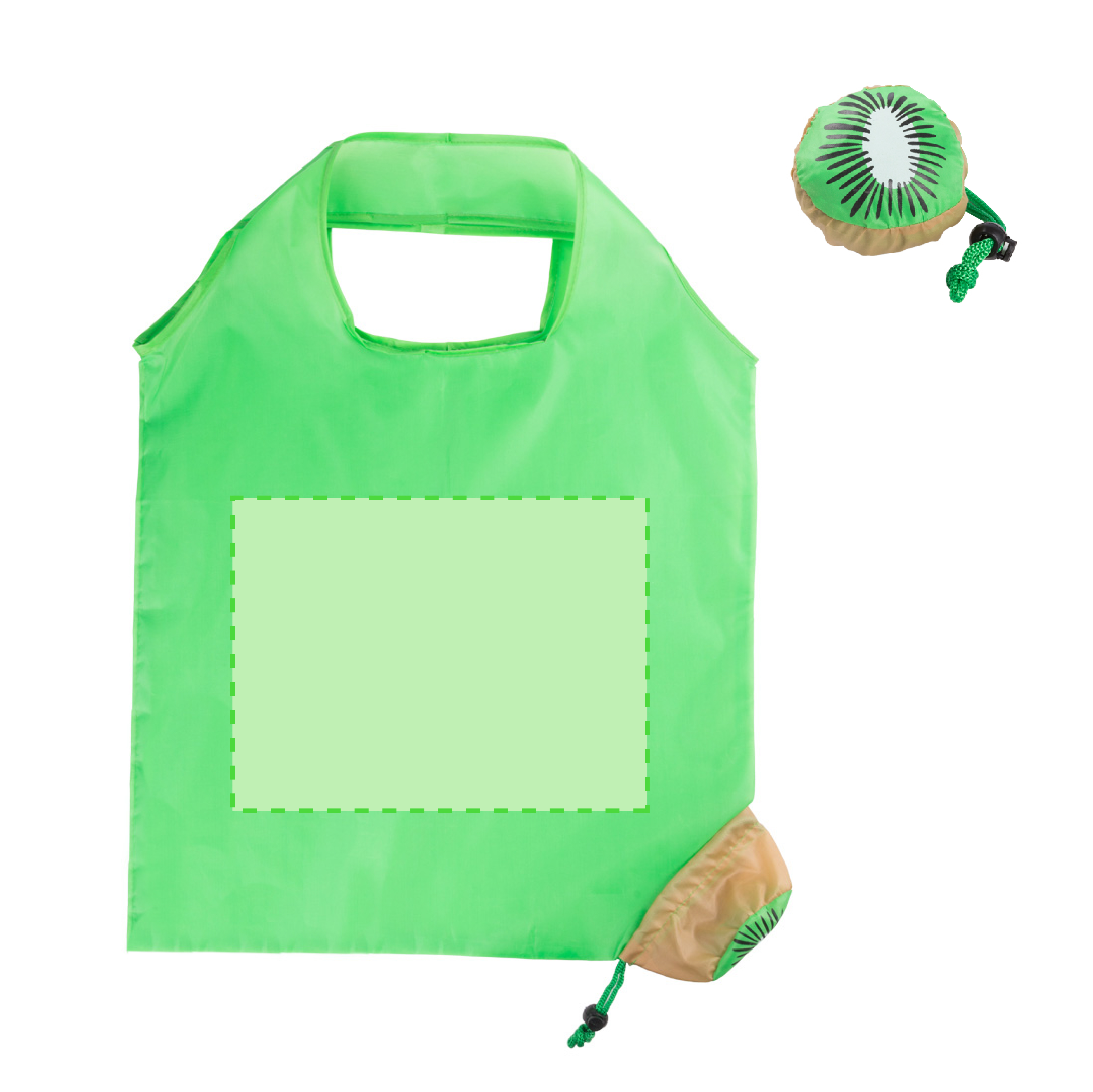 Bolsa plegable de poliéster soft-touch con cordón de cierre