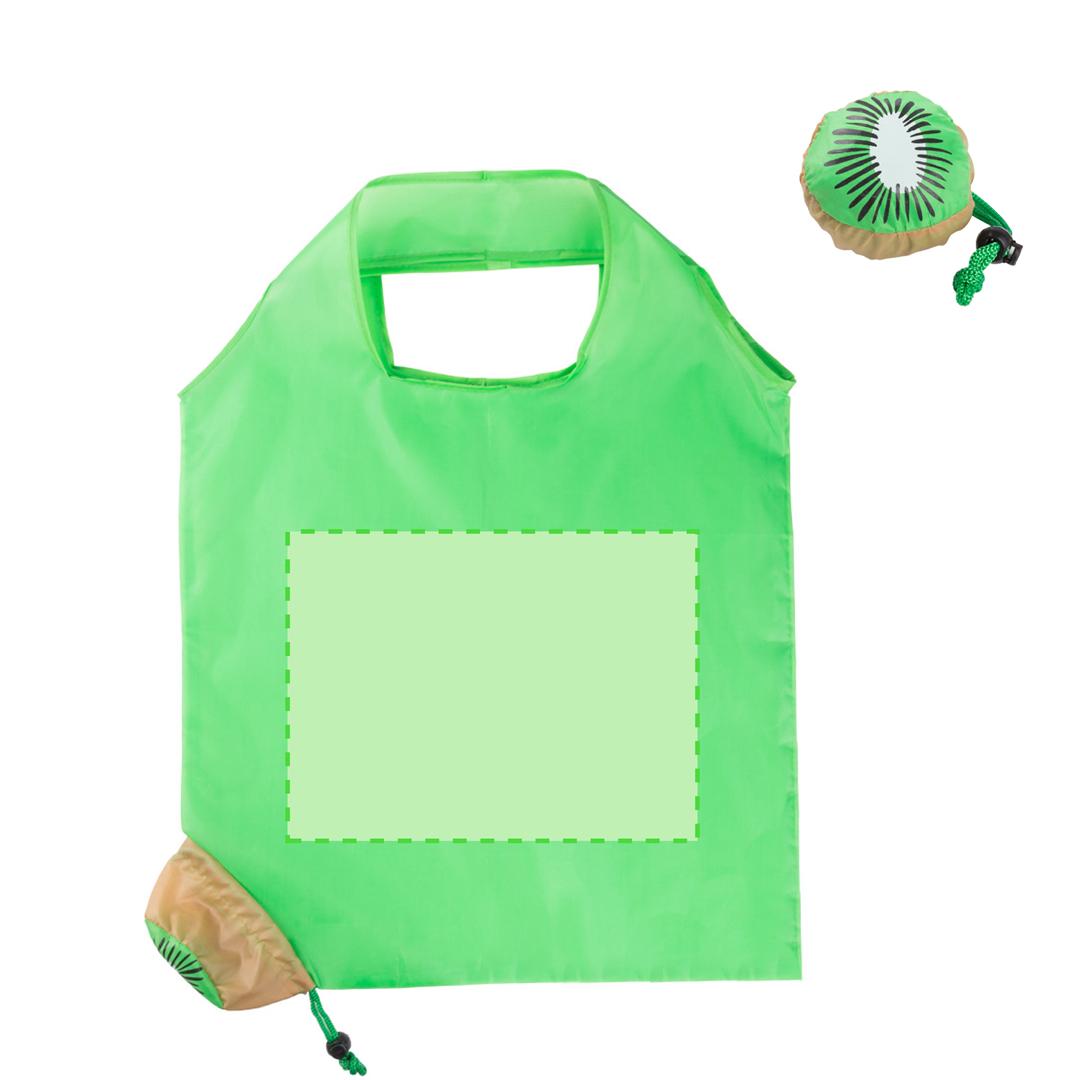 Bolsa plegable de poliéster soft-touch con cordón de cierre