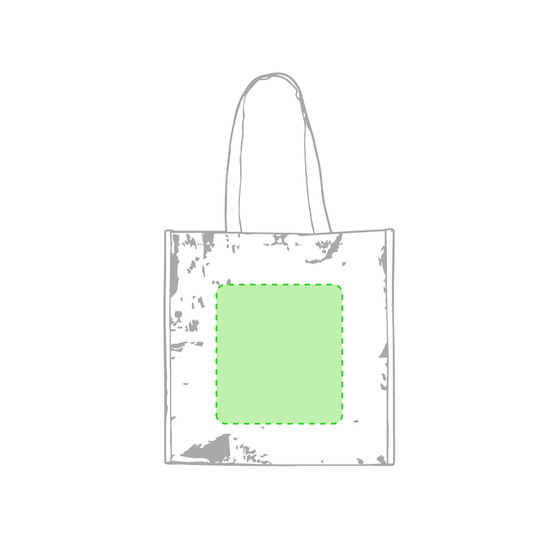 Bolsa de nylon cuadrada asas largas 38×38 cm ligera