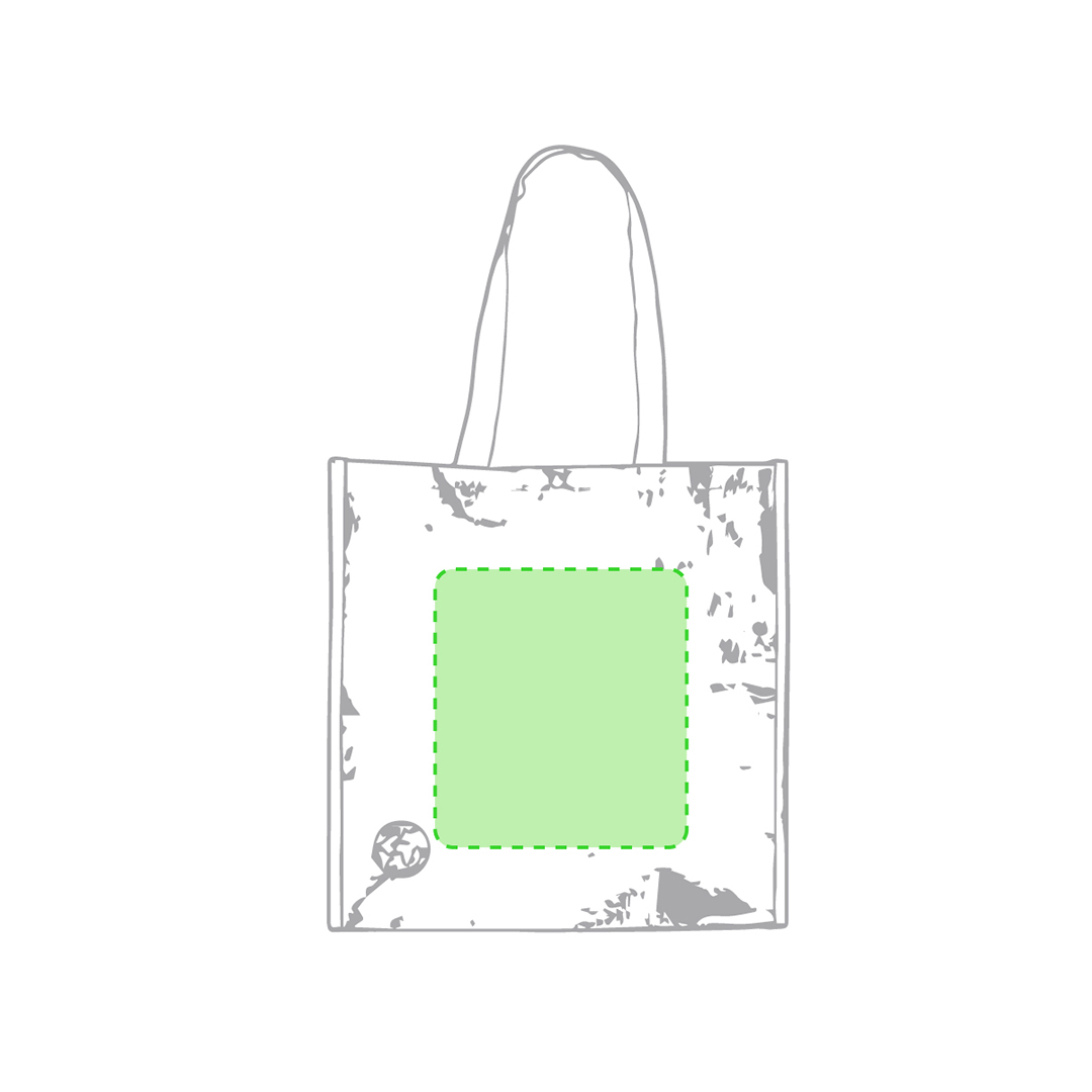 Bolsa de nylon cuadrada asas largas 38×38 cm ligera