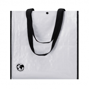 Bolsa de nylon cuadrada asas largas 38×38 cm ligera