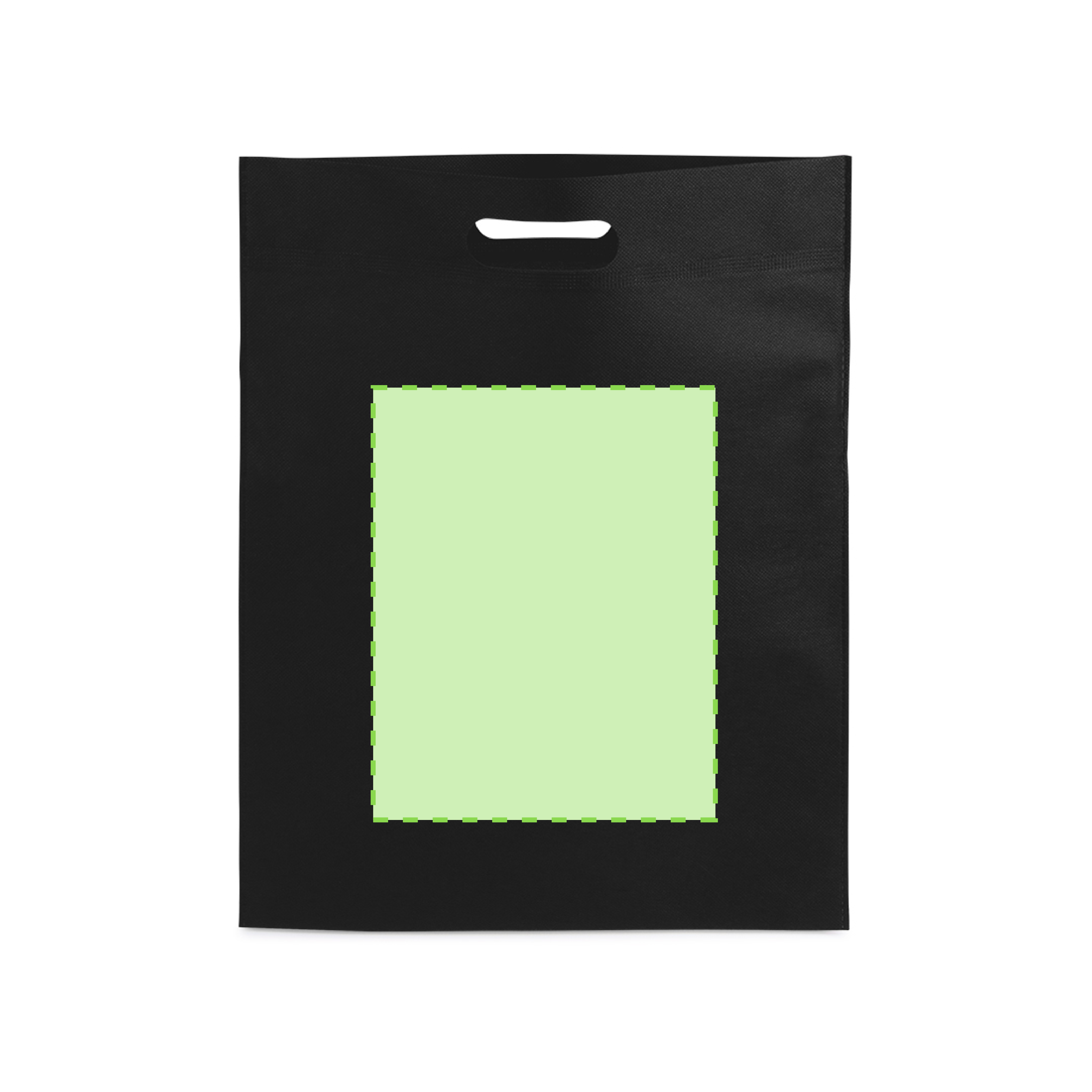 Bolsa de material mixto vertical 34×43 cm con asas largas